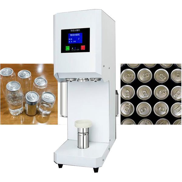 Commercial Beverage Sealing Cup Aluminum Beer Can Sealing Machine Milk Tea Shop Automatic Sealer Plastic Bottle Lid 55mm