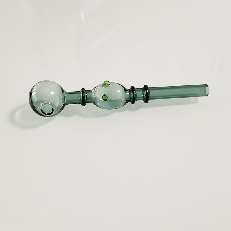 Glass Oil Burner Pipes Thick Pyrex Cool Glass Lake Green Tobacco Pipe For Smoking Bubbler Handcraft Glassware Herb Cigarette Tube Dot Nail Burning J