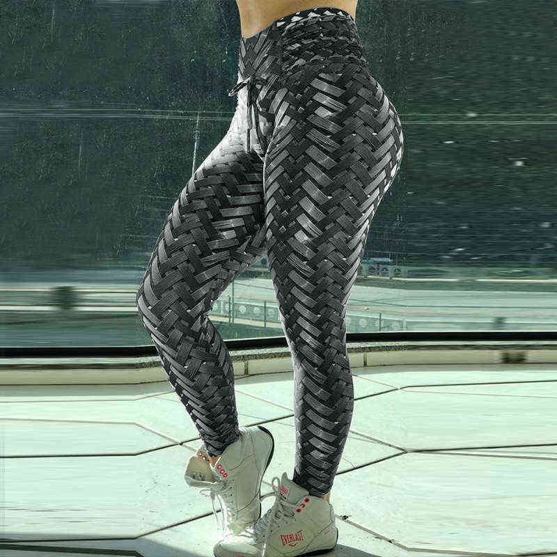 Iron Armor Weave Printed Leggings Women High Waist Plus Size Leggins Push Up 3d Workout Elastic Bowknot Fitness Pants