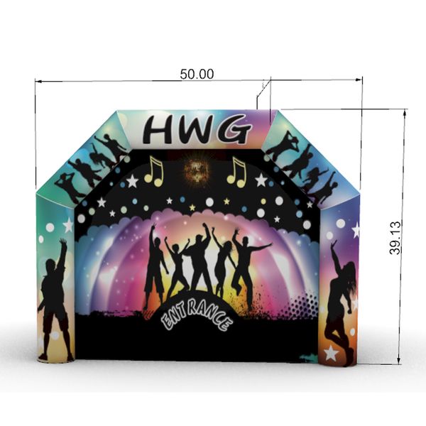 Outdoor funny dance 6x4.5x3.6m inflatable disco tent,party nightclub marquee with rolled up curtain for adults