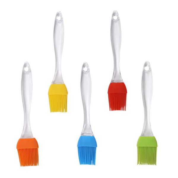 Silicone Oil Brush Barbecue Cooking Seasoning Brush Kitchen Tools Transparent Crystal Handle Large Split XG0435