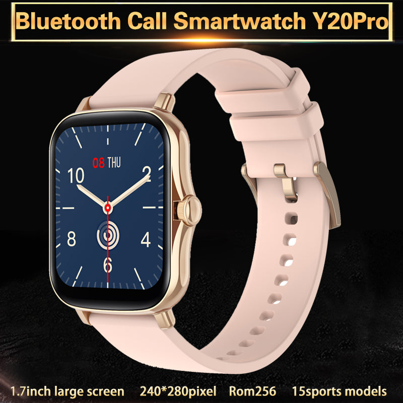 Smartwatch Y20Pro Fitness Tracker Smart Watch Android Men Women Sports Wristbrand 1.7inch 240*280pixel RAM256 ROM256 230mAh IP67 Custom Dial 15 Spor