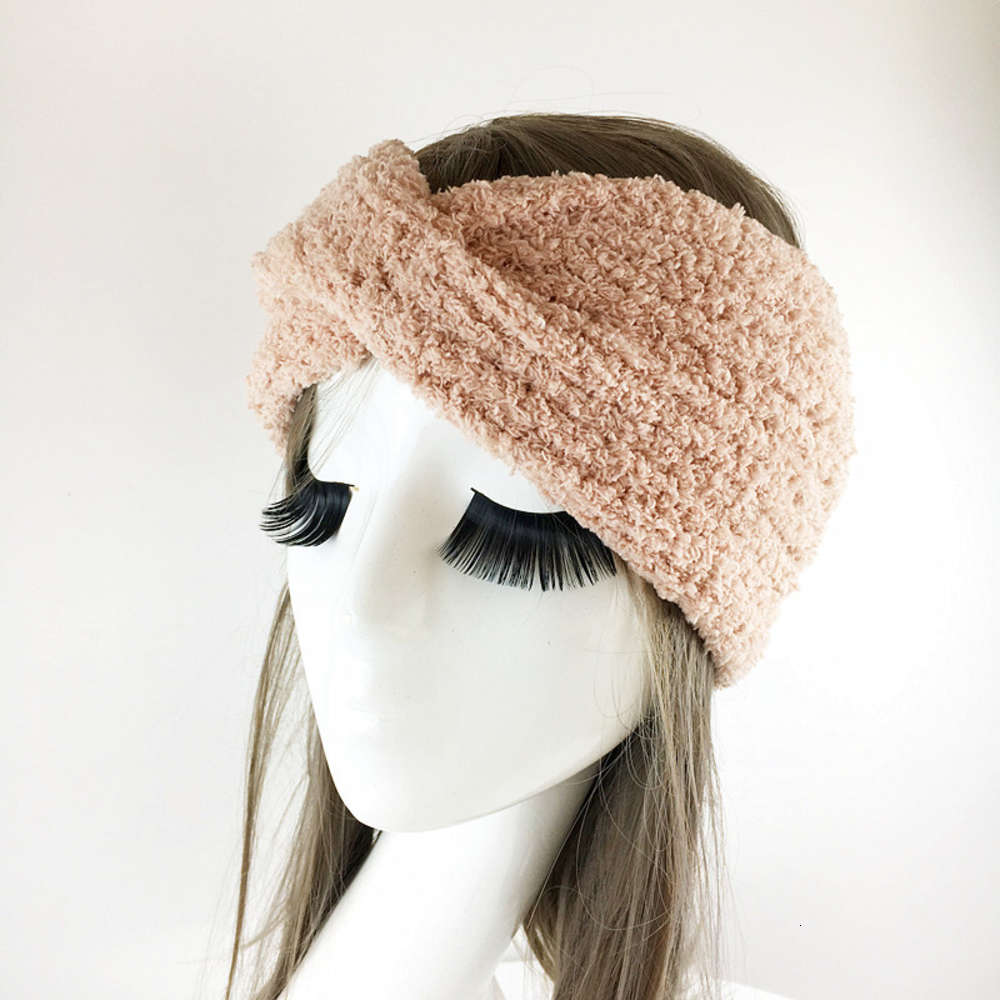 Wide soft wide edge knitting wool cross band women&#039;s autumn and winter warm headband hair accessories
