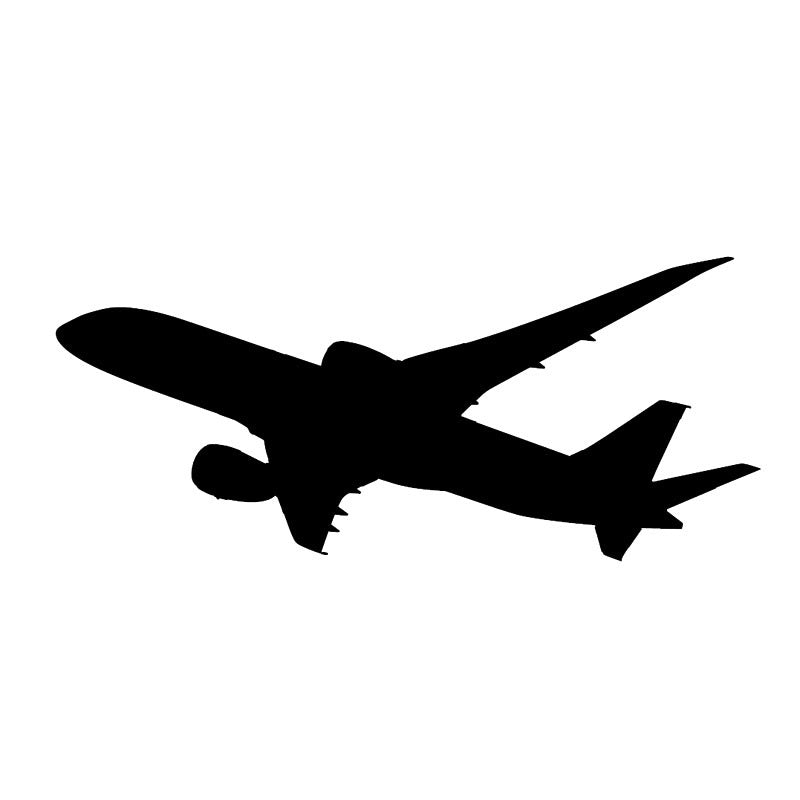 Car Sticker Interesting Exquisite Turn Around Cabin Aircraft Pattern Car Decoration Decal Creative Black-white, 18cm*8cm