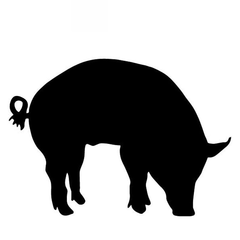 Cute Pig Pattern Animal Sticker High Quality Car Window Decoration Personality Waterproof Decal Black-white, 15cm*11cm