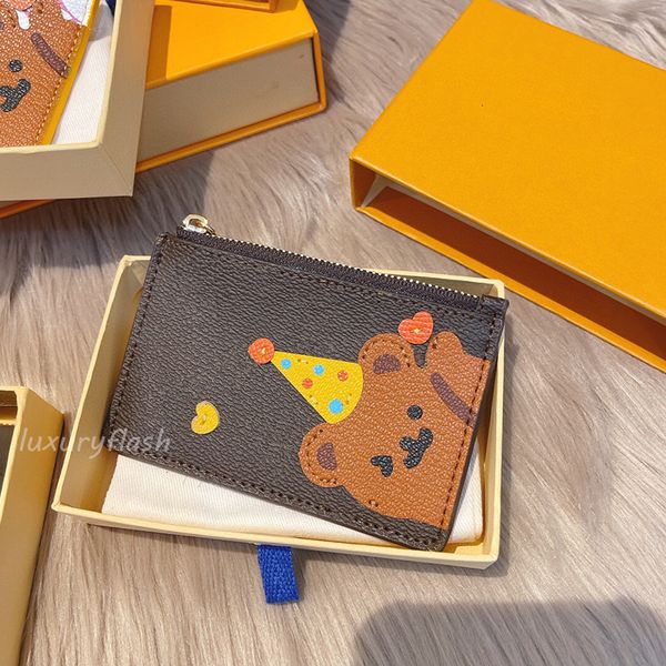 Latest Card Holder Designer Coin Purse Key Pouch Designers Womens Handbags Purses Fashion Cartoon Cute Wallet Luxurys Brand Animal Gift for