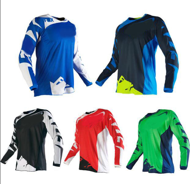 Motorcycle downhill jersey, mountain bike racing suit long sleeves, polyester quick-drying T-shirt, the same style can be customized