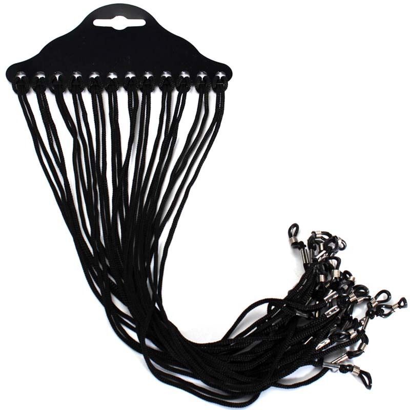 Black Eyeglass Chains Bulk Pack Glasses Chain Holders for Women Necklace Lanyards Eye Glass accessory Sunglasses Holder Strap 12 Pieces-Pack 211392