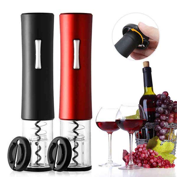 Wine Corkscrew Cordless Corkscrew Wine Opener Automatic Foil Cutter Electric Wine Bottle Openers Portable 201201