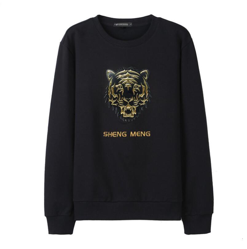 Men&#039;s & Fashion design Mens Hoodies Tiger Embroidery Hip Hop Sweatshirts Men Casual Fleece Pullover Outerwear Hoodie