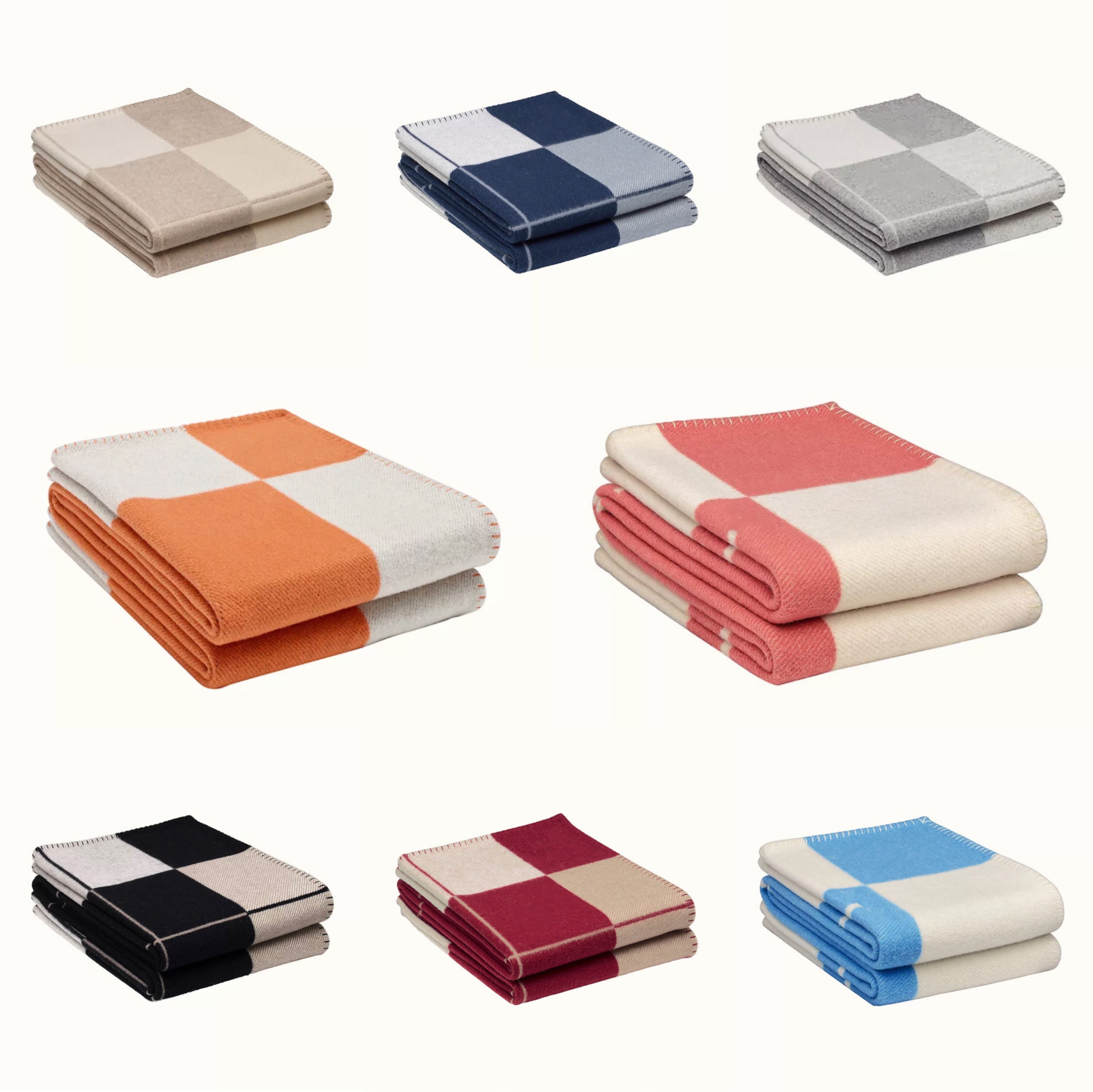 130*180cm Letter Cashmere Blanket Crochet Soft Wool Shawl Portable Warm Plaid Sofa Travel Fleece Knitted Throw Cape Blankets 14 Colors