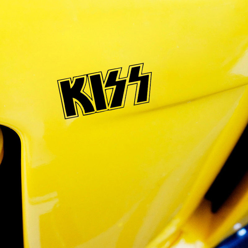 12.7CM*5.4CM KISS Music Vinyl Decal Fun Car Sticker Black