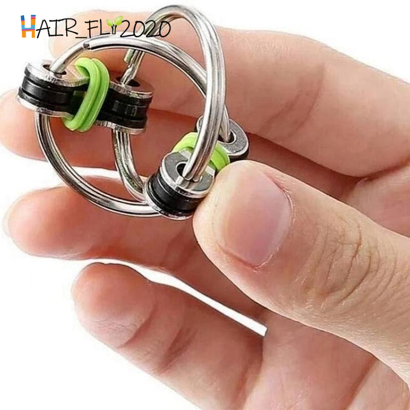 Decompression Chain Fidget Hand Spinner Finger Toys Metal Vent Toy Bike Keychain Key Ring Boring Antistress Gifts FY9373 HA14
