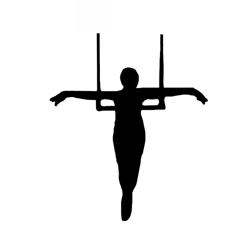 Car Stickers Funny Circus Gymnastics Sports Decoration Car Stickers Accessories Decal Graphics Black-white,13cm*11cm