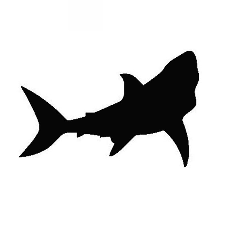 Great White Shark Sticker High Quality Car Window Decoration Personality Waterproof Decal Black-white, 17cm*11cm