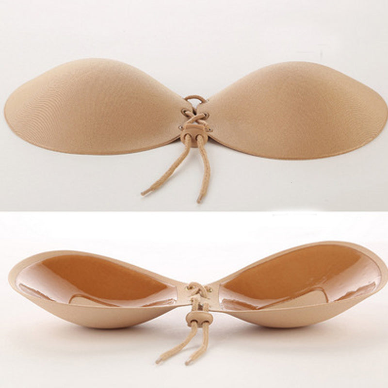 Intimates Accessories Lady Women Sile Bra Invisible Push Up Stick On Self Adhesive Front Lacing Bras Strapless Lingerie Cup Wholesale L04O