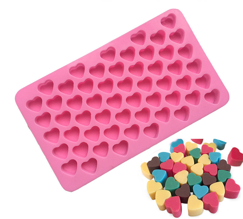 55 Heart DIY Mold Epoxy Resin Silicone Baking Food Molds Biscuit Cake Chocolate Waffle Snack Kitchen Tool