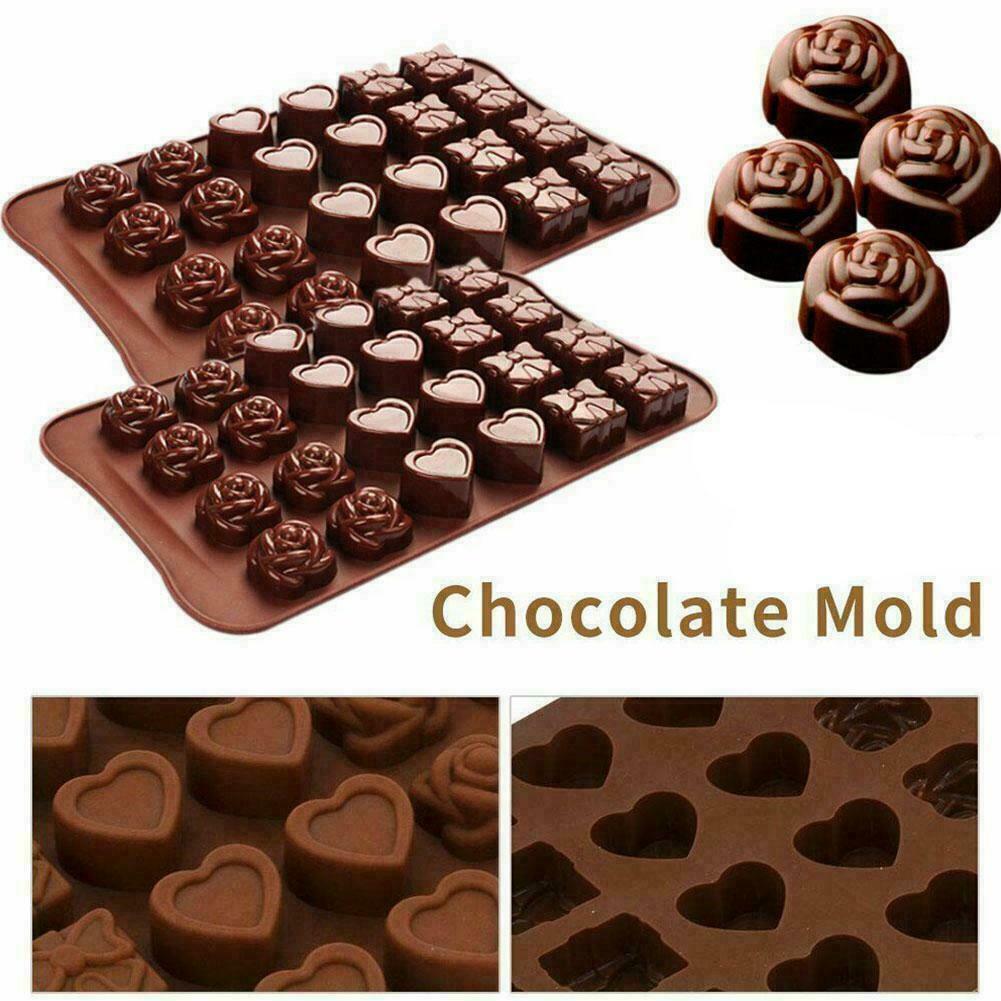 Silicone Mould Cake Chocolate Baking Mold Wax Melts Valentine Ice Rose Kitchen Tools 88202196