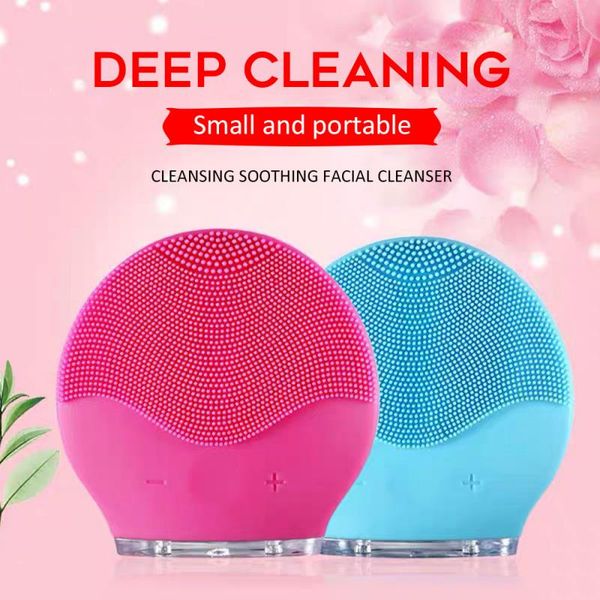 Facial face Cleanser Wireless Facial Scrub Electric Cleanser Waterproof Face Wash Machine Silicone Face Exfoliator Wash Brush