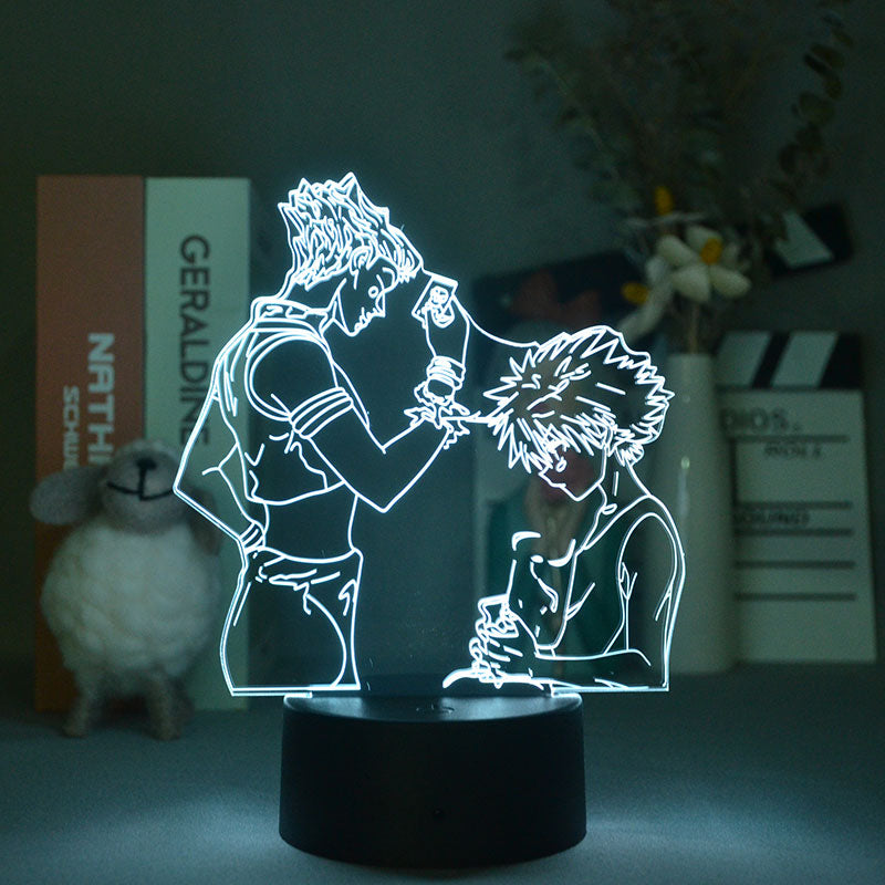 Creative Night Light Projector Kids 3D LED Nightlight RGB Color Atmosphere Desk Lamp HUNTER X Hisoka and Killua Zoldyck Anime Fans
