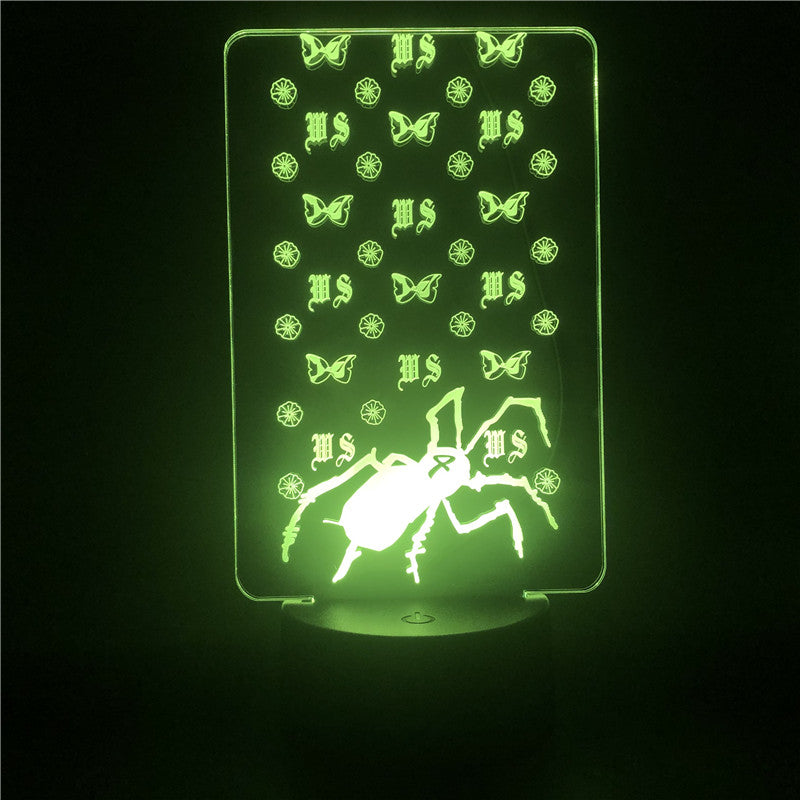 3D Night Light LED Nightlight Phantom Team Hunter X Spider Hisoka Curarpikt Con and Killua Desk Lamp Bedroom Decor for Anime Fans