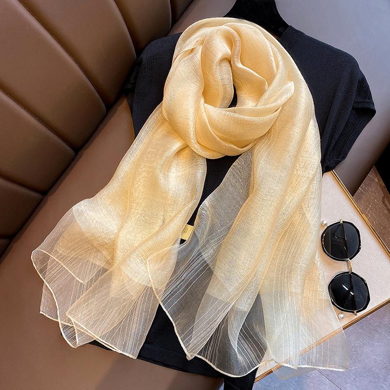 Silk Scarf Women New Designer Large Long Soie Scarves Shawls and Wraps Winter Neck Foulard Bandana Hijab1