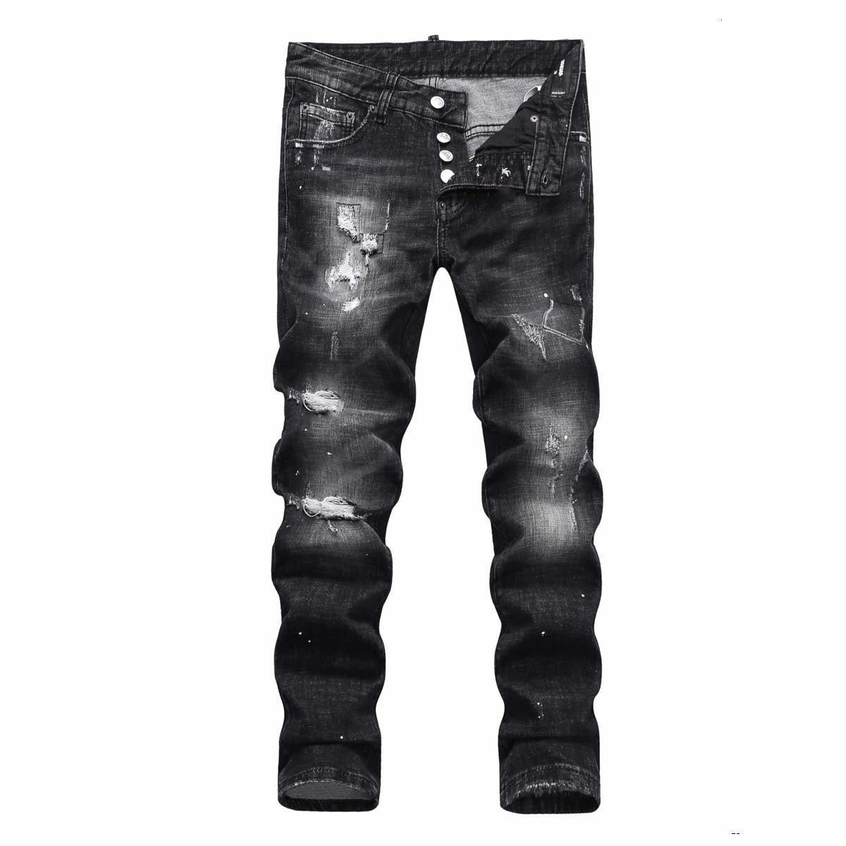 Men&#039;s Jeans mens luxury designer jeans denim black ripped pants the version Italy brand bike moto rock revival fashion PHPY
