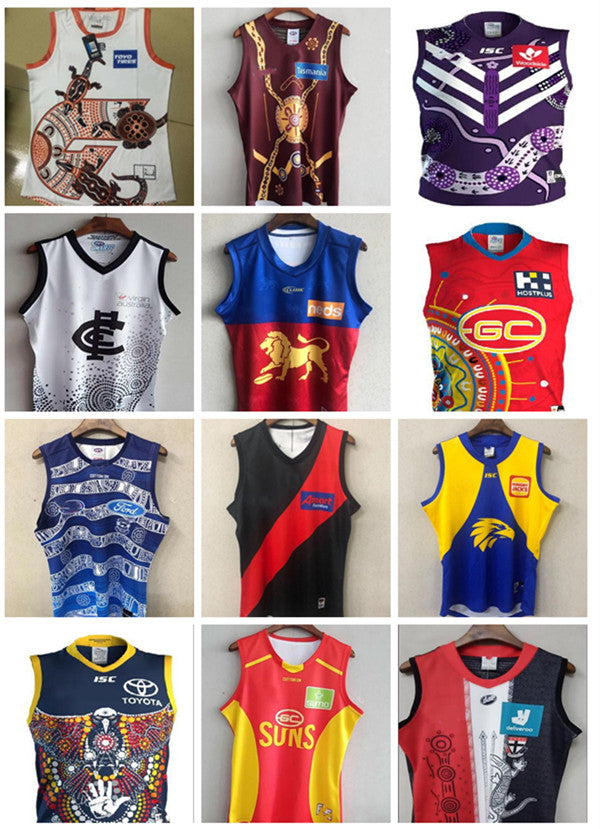 2021 Fremantle Dockers Richmond Tigers Giants Cats Essendon Tasmania Coast Lions Rugby Jerseys 20 21 AFL League shirt vest