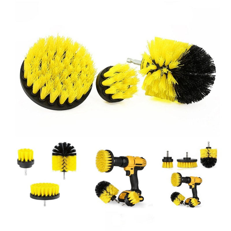 3PCS Electric Scrubber Cleaning Brush Drill Kit For Kitchen Bathroom Nylon Brushes Household High Quality Dust Removal Product