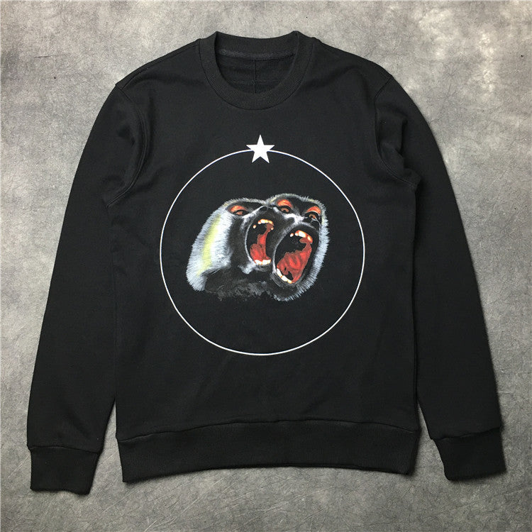 hoodie autumn fashion arrival baboon monkey print sweatshirts jumper for men women designer clothing cotton