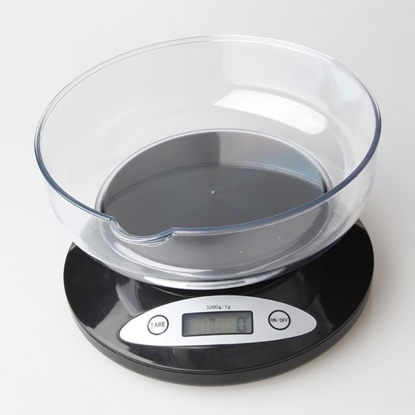 Digital Scale LCD balance Kitchen Scale Electronic Weighing Scales Parcel Food Weights Balance for Kitchen with Bowl(5000gx1g) 210401