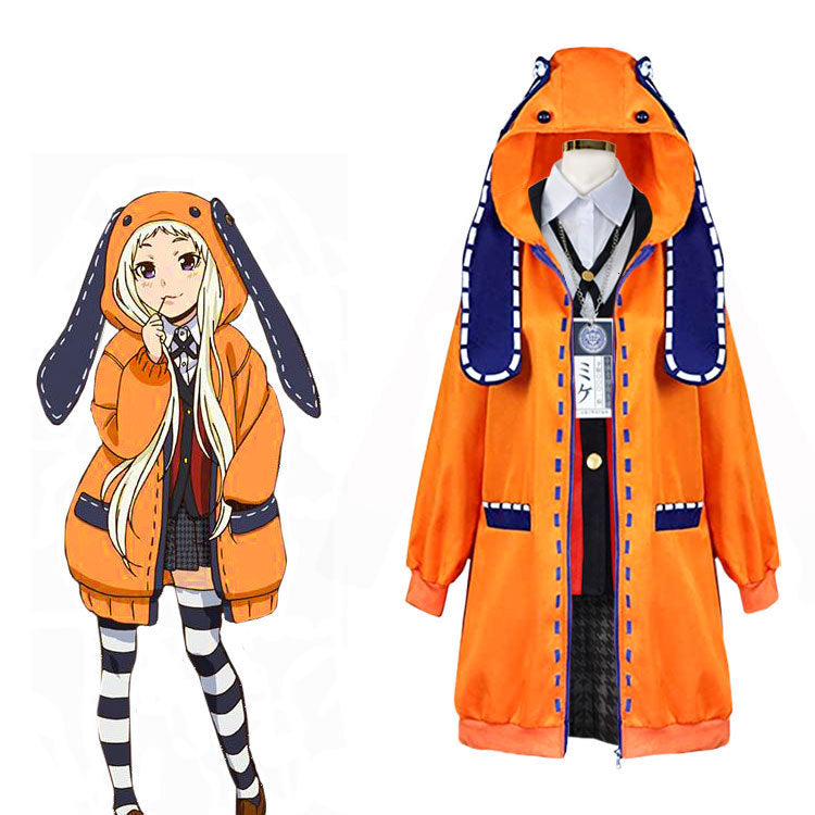 dress Anime kakegurui yomoduki rune with hoodie jacket yumeko jabami cosplay costume Japanese school uniform girls