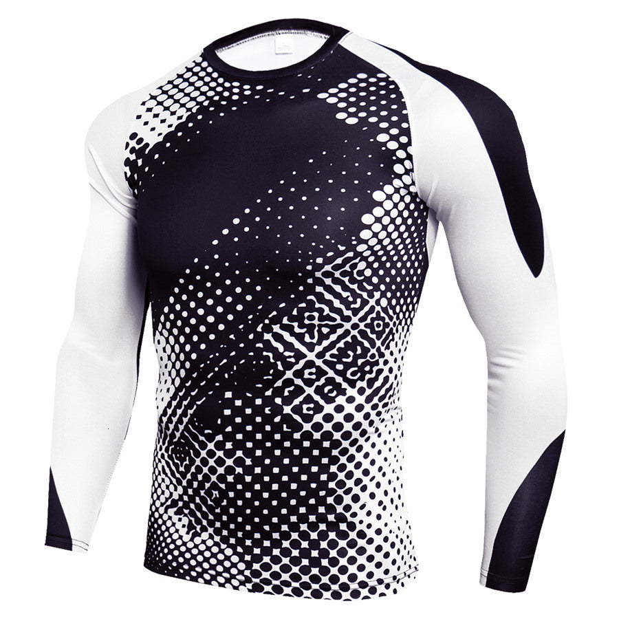 t shirts New Mens Running Compression Shirt Gym Bodybuilding Fitness t-shirt Long Sleeve Dry Fit Sport t Men Tight Rashguard MMA