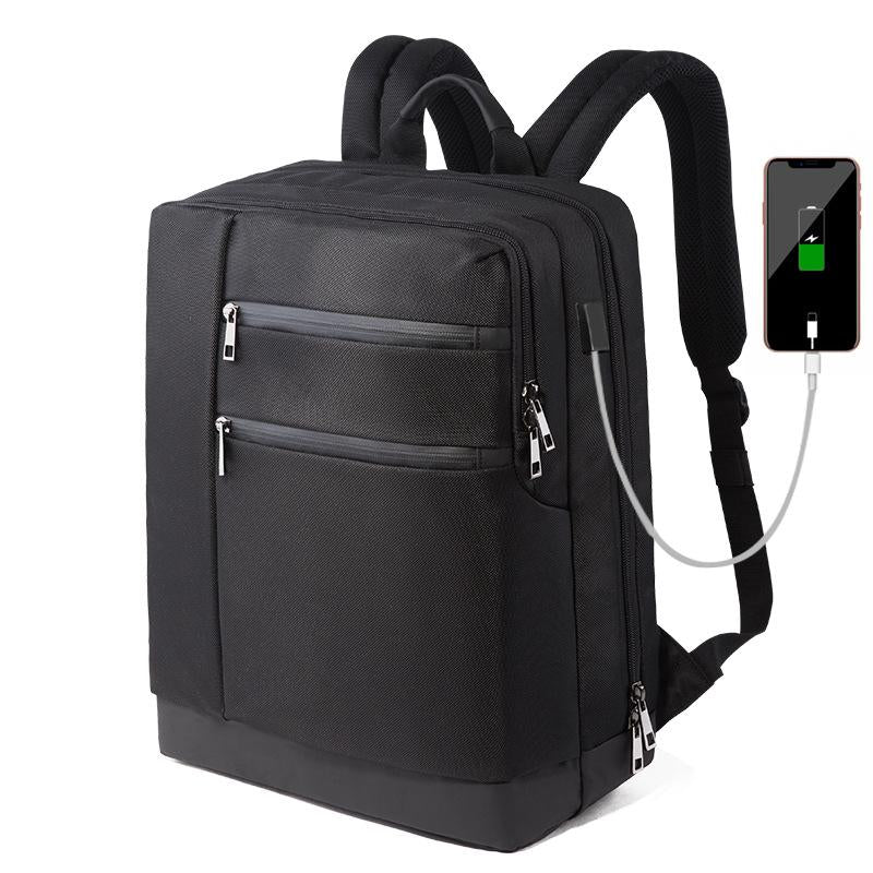 Business Backpack USB Rechargeable Schoolbag Laptop Bag