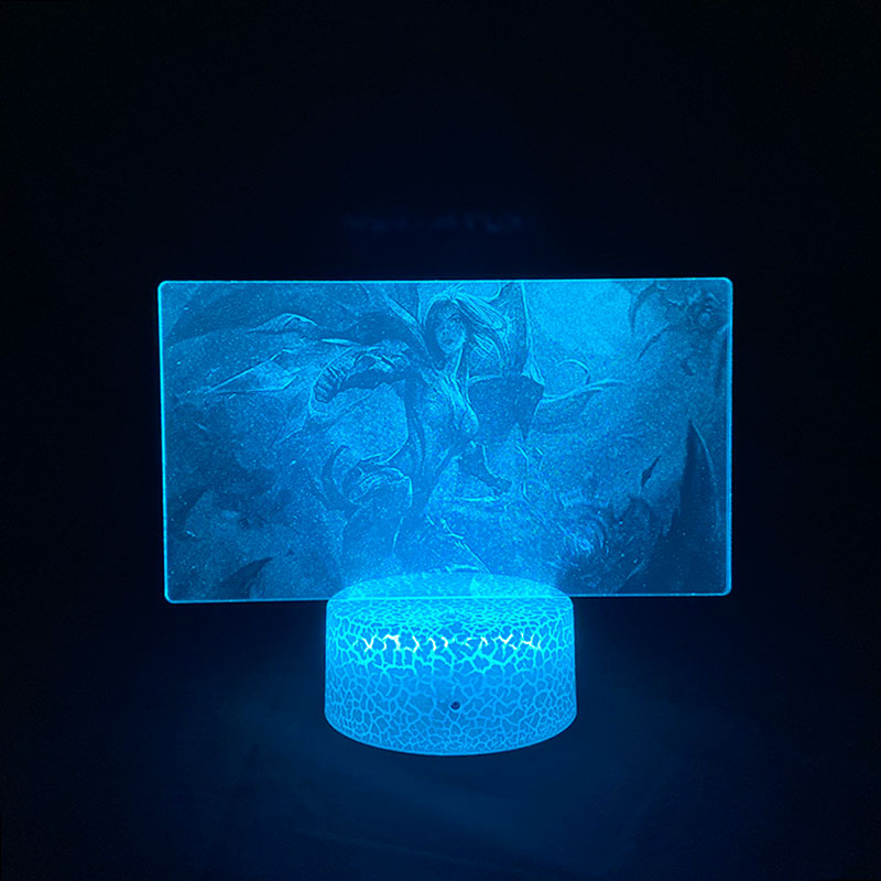 Anime Game 3D Illusion Picture Lamp LED Night Light League of Legends Kaisa Gaming Room Desktop Setup Sensor Lights Color Changing