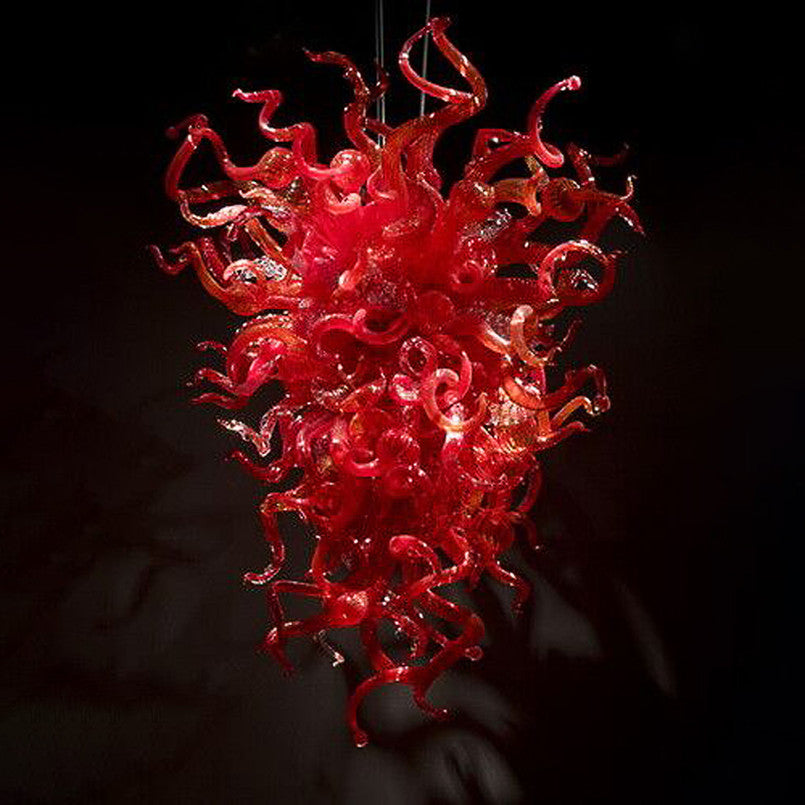 Modern Lamps Creative Crystal Hand Blown Glass Chandelier for Hotel Duplex Building Office Home Bedroom Decoration Chandeliers LED Bulb