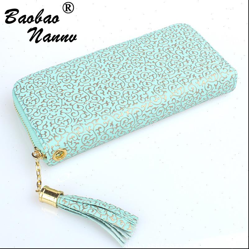 Wallets Totems Print Tassel Card Holders Cellphone Pocket Clasp Purse Lady Money Pouch Handbag Women Wallet Carteras