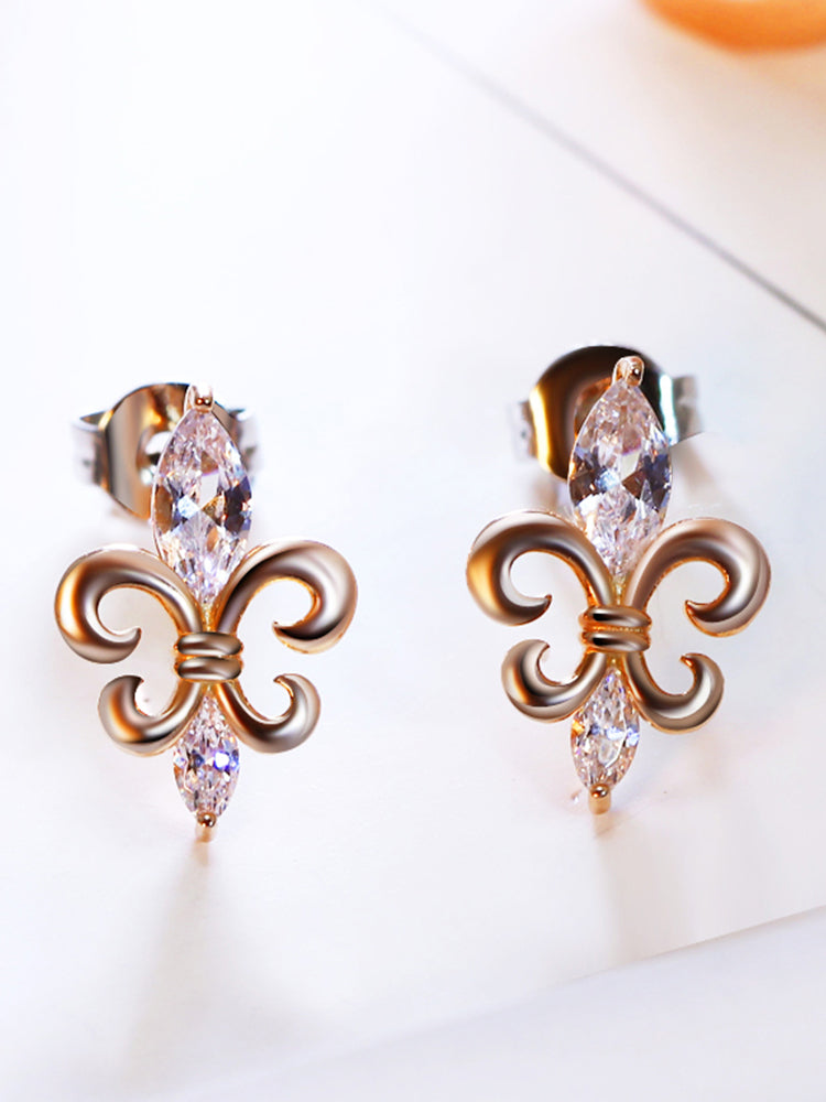 Pure 925 Silver Stud Earrings With Horseeye Shape Zircon Nice Fine Jewellery Jewelry For Young Girl