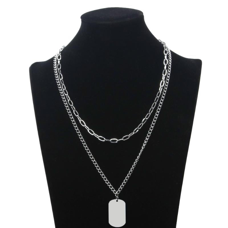 Pendant Necklaces Punk Stainless Steel Chain Around The Neck Choker Aesthetic Necklace For Women Egirl Goth Grunge Bijouterie Jewelry Gift