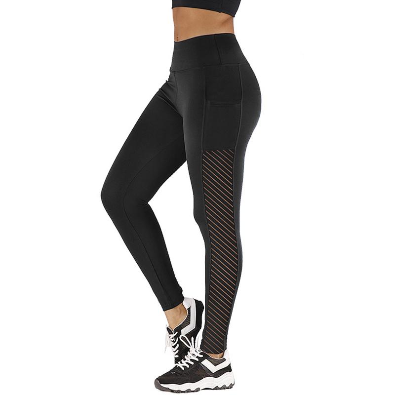 Yoga Outfit Fashion Women&#039;s Hip Lift Grenadine Leggings Fitness Sports Running Pants High Waist Skinny Breathable Workout
