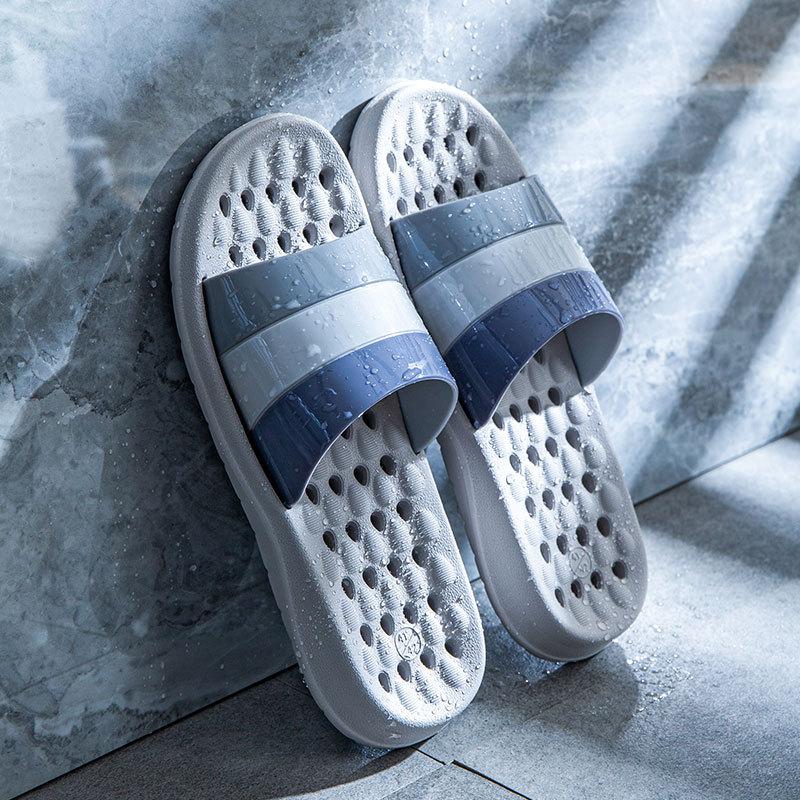 Slippers Couple&#039;s Female Massage Household Deodorant Home Indoor Bathroom Leaking Bath Non-Slip Platform Men&#039;s Slipper Men Shoe