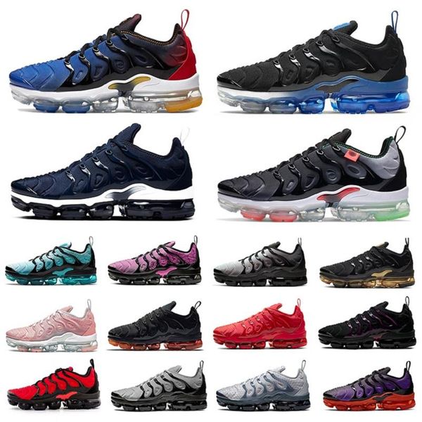 Top Quality Black Royal Blue tn mens plus shoes Atlanta Light Bone Metallic Gold Hyper Violet Lemon Lime women sports trainers sneakers