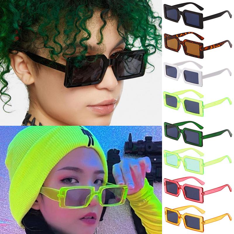 Sunglasses Candy Color Vintage Wide Frame Women Sunglass Small Rectangle Summer Female UV400 Lens Trendy Eyewear Wholesale