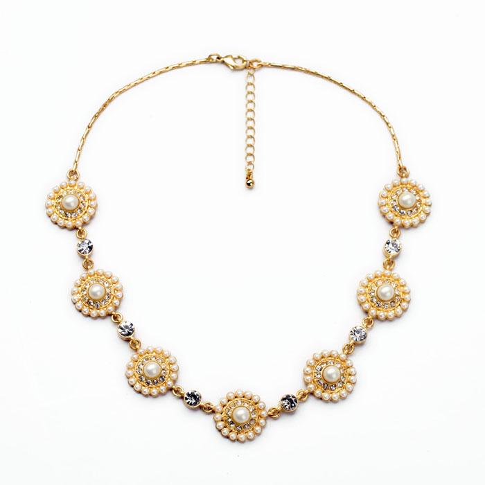 Pendant Necklaces 2021 Est Fashion Women Jewelry Luxury Flowers For Girls Acrylic Pearl Crystal Choker Necklace Accessories