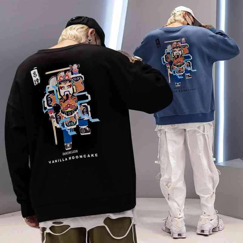 Autumn 2021 New Youth Street Fashion Pullover printed men&#039;s long sleeve sweater