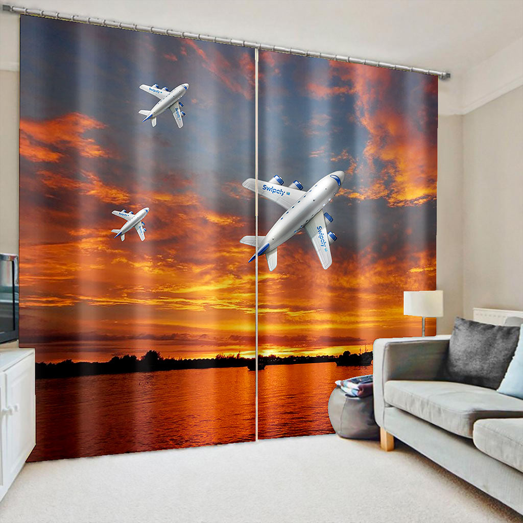 High quality custom 3d fabric grey fly curtain soundproof windproof curtains Drapes Cortinasout