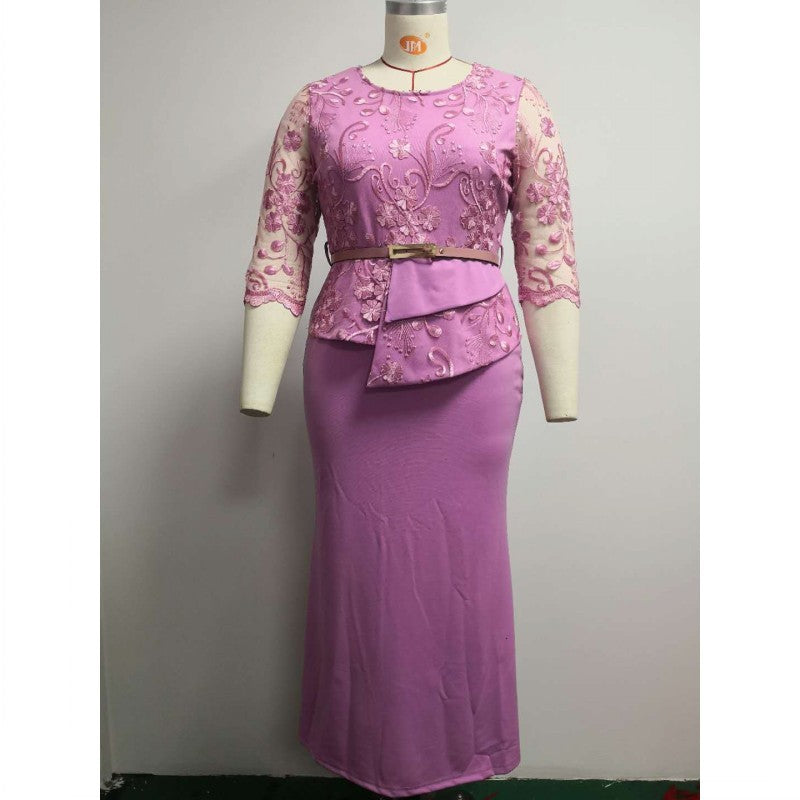 Casual Dress African Style For Women Africa Clothing Elegant Ankara Office Fashion Lady IR9C