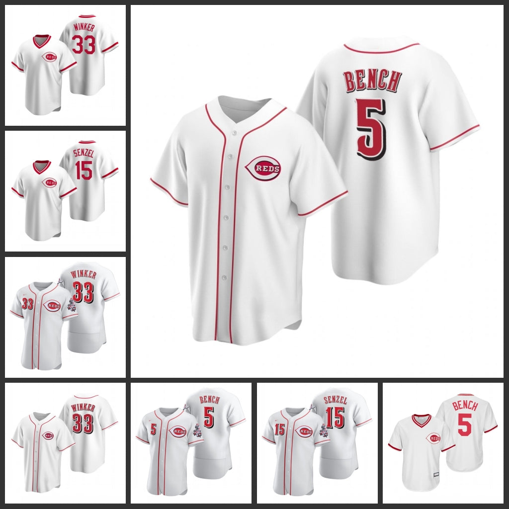 Cincinnati&#13;Reds&#13;Men Jesse Winker Johnny Bench Nick Senzel Women Youth Jersey