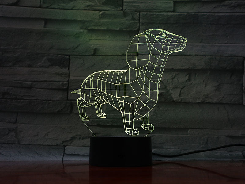 Baby Nightlight 3D LED Night Light Multi-Color Animal Dog Bluetooth Base Desk Lamp with Touch Switch Cool Decoration App Control Gift