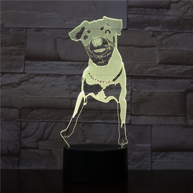 Bluetooth Nightlight LED 3D Night Light Cute Dog Color Changing Desk Lamp Kids Child Bedroom Atmosphere Decoration Birthday Gift